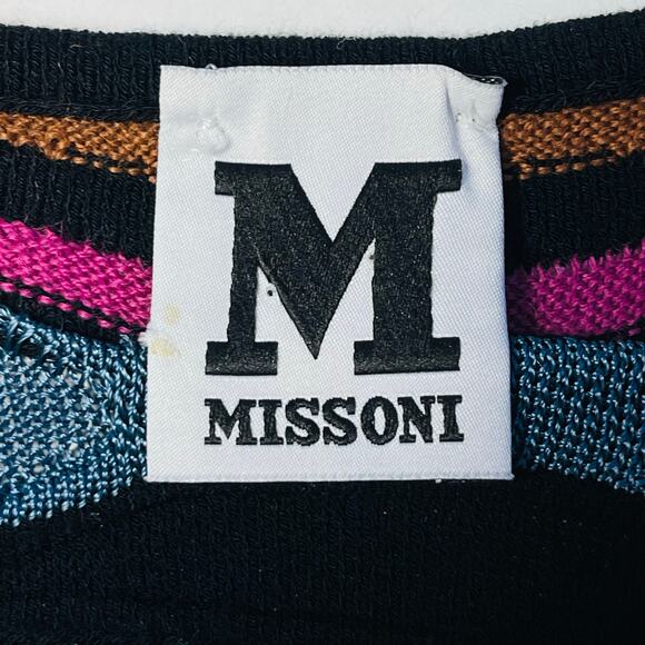 M Missoni iconic multicolor Knit Dress 42/6 signature Missoni Pattern - Picture 3 of 8